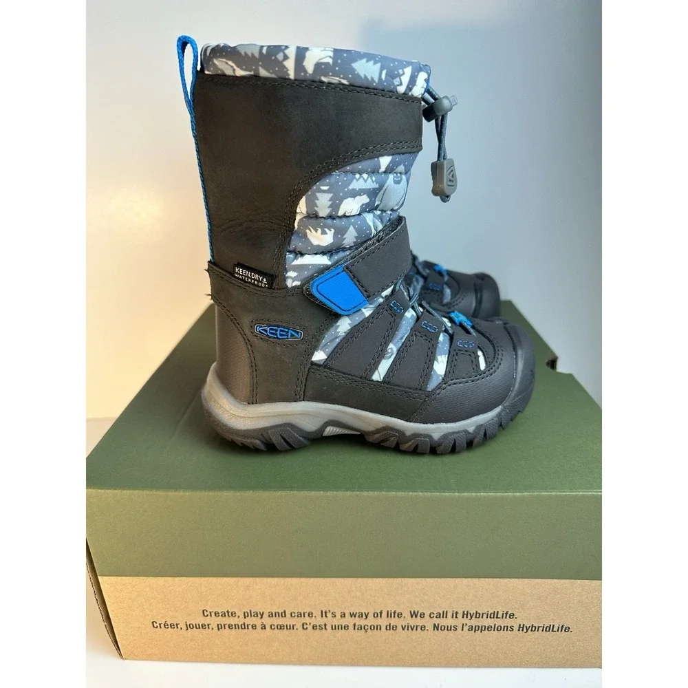 Keen Winterport Winter Boots Neo DT Waterproof Grey Brilliant Blue NEW 8 Toddler